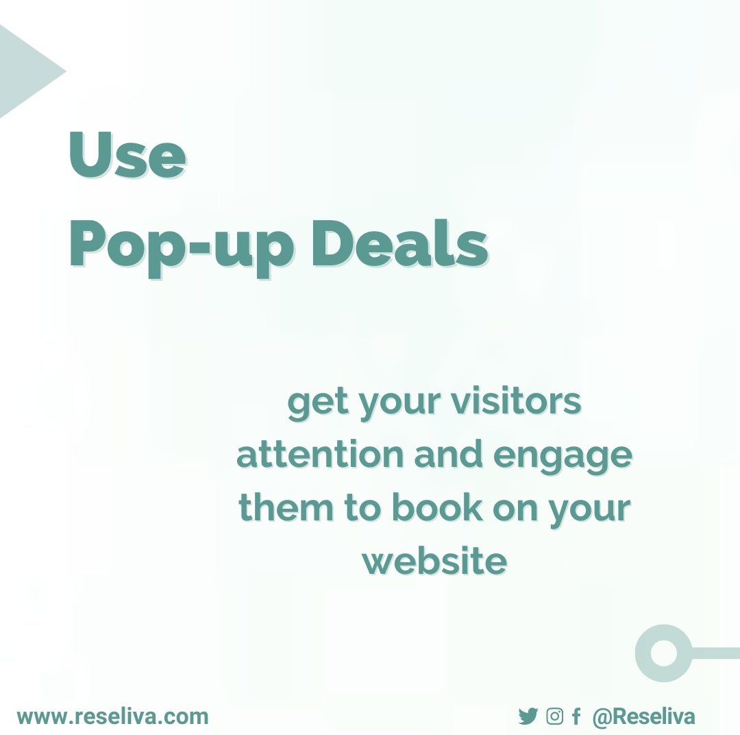 Get your visitors attention and engage them to book on your website