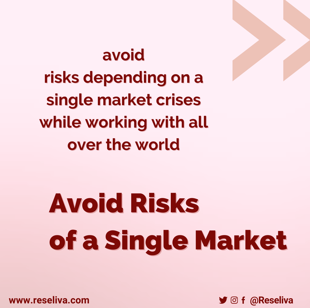 If you receive reservations from a single market you have risk of loosing customers because of the single market crises (political, economic etc.)