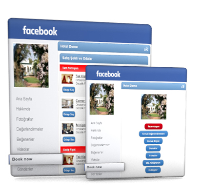 Get direct online reservations on your hotel's Facebook page